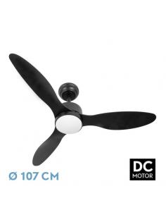 Fan Dc Serpa 24w Black 3blades 6vel 107d 2424lm 3000-4000-6500k Remote+adjustable Intensity+timer+memory