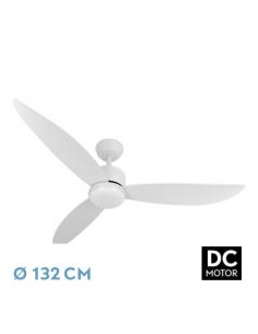 Ventilador Dc Genil 24w Blanco 3aspas 6vel 132d 2424 Lm 3000-4000-6500k Remoto+temporizador+memoria