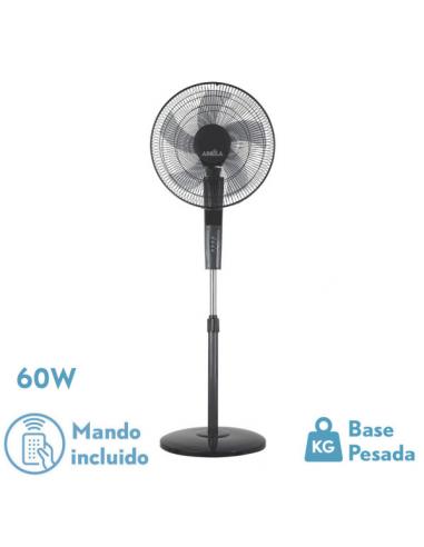 Standing Fan Rayo Gray/black 3 Vel.60w.5 Asp 43d C/ Remote And Timer 0.5h-7.5h