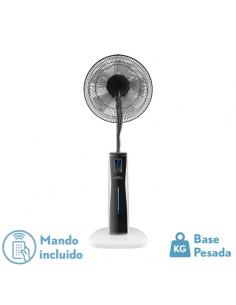 Corvo White/black standing fan 3 Vel.75w.5Asp Nebulizer 125x43x40cm Remote and Timer, 2l Water Tank