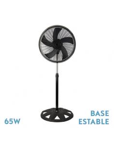 Sharp Black Standing Fan 3 Speed.65w 5 Blades Oscillating And Rotating Regx50x50cm