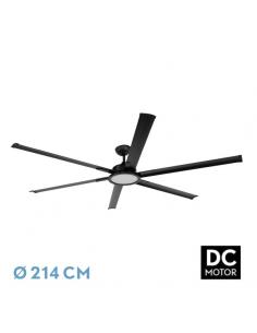 Fan Dc Almanzor 24w Black 6asp.214d Adjustable Intensity 2950lm 3000k,4000k,6000k Remote+ Timer+ Memory