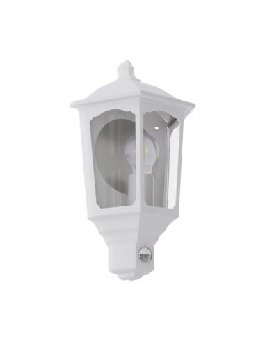 EGLO 97258 - MANERBIO Outdoor wall light with motion sensor in white aluminum casting and glass