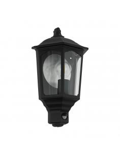 EGLO 97259 - MANERBIO Outdoor wall light with motion sensor in black cast aluminum and glass