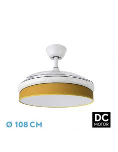 Fan Dc Moda 72w White/yellow 108d 3blades 7200lm 3000-4000-6000k Remote+memory+timer