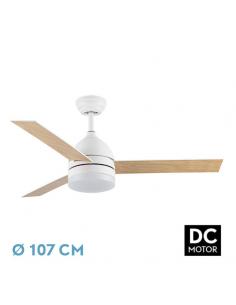 Fan Dc Legio 26w White 3 blades White/beech 107d 2950lm 3000-4000-6000k Remote+memory+timer