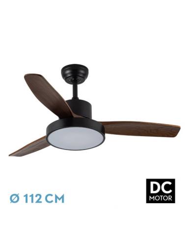 Fan Dc Kavala 48w Black 3 blades Oak 112d 6speeds 4078lm 3000-4000-6000k Remote+memory+timer