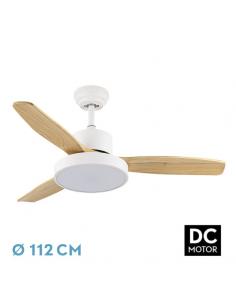Fan Dc Kavala 48w White 3 blades Beech 112d 6speeds 4078lm 3000-4000-6000k Remote+memory+timer
