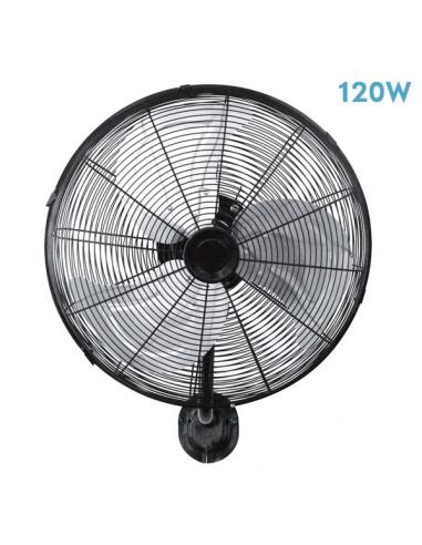 Arrecife Wall Fan 120w Black/Silver 55d 3 Speeds Adjustable And Oscillating