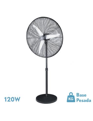 Alarcon 120w Black 3vel 55d 3asp Silver Aluminum Adjustable And Oscillating Standing Fan