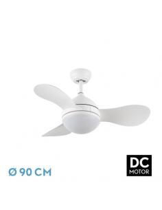 Fan Solid Dc 24w White 3 blades 91d 2640lm 3000k,4000k,6500k Remote+memory+timer