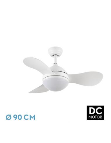 Fan Solid Dc 24w White 3 blades 91d 2640lm 3000k,4000k,6500k Remote+memory+timer