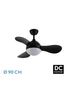 Fan Solid Dc 24w Black 3 blades 91d 2640lm 3000-4000-6500k Remote+memory+timer