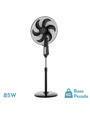 Black Hail Floor Fan 3 Speed.85w 6 Adjustable Blades Regx50x43 Cm