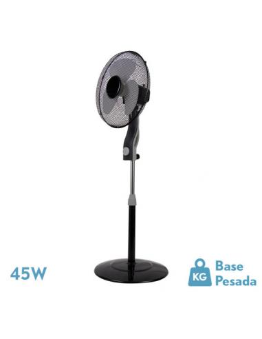 Magic Floor Fan Black/Gray 3 S.45w 3 Blades Adjustable Fixed And Rotating Regx41x41 Cm