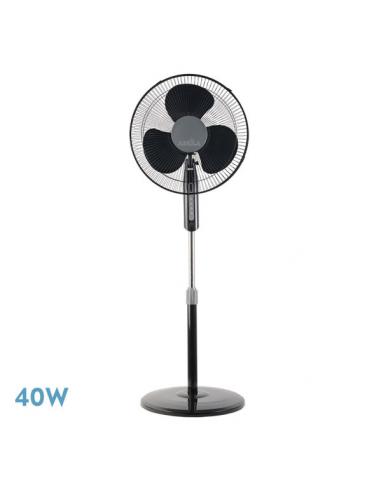 Etesio Black 3 Speeds 40w Oscillating 3 White Blades Regx43x40 Cm Standing Fan