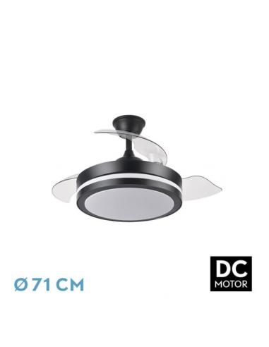 Fan Dc Sparta Small 44w 5182lm Black 72d 3asp 3000-4000-6000k Remote+timer+memory