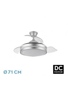 Fan Dc Sparta Small 44w 5182lm Silver 72d 3asp 3000-4000-6000k Remote+timer+memory