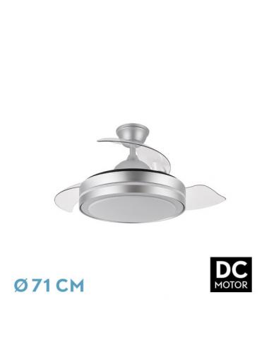 Fan Dc Sparta Small 44w 5182lm Silver 72d 3asp 3000-4000-6000k Remote+timer+memory