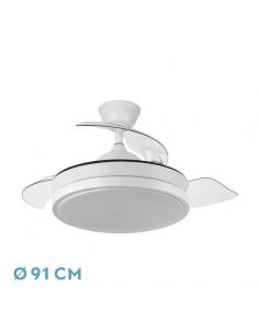 Ventilador Dc Escorpion Mini 59w Blanc 3aspas Desp. 91d 6980lm Remot+temporiz+memoria