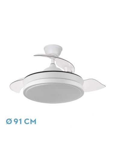 Ventilador Dc Escorpion Mini 59w Blanc 3aspas Desp. 91d 6980lm Remot+temporiz+memoria