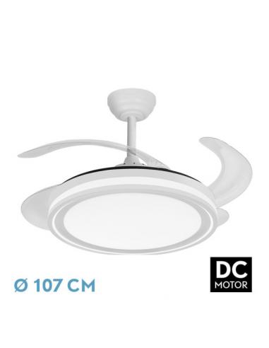 Fan Dc Bandit 59w White 4blades 107d 5900lm 3500-4000-6500k Remote And Timer