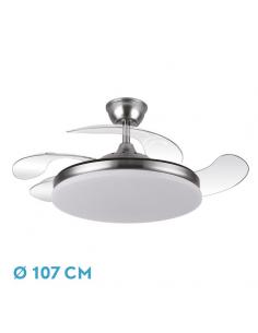 Fan Dc Trident 59w Nickel 4blades Desp.107d 6980lm Remote Intensity Regulation+timer+memory 3000-4000-6000k