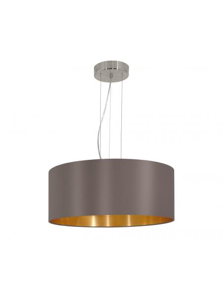 EGLO 31608 - MASERLO Hanging Lamp in Nickel-matte Steel and Textile