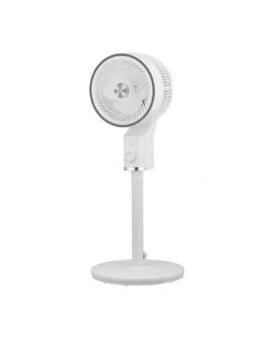 Ventilador De Pie Talamo Blanco/cromo 50w 3vel Regx33x33cm Oscilante Fijo Y Rotatorio