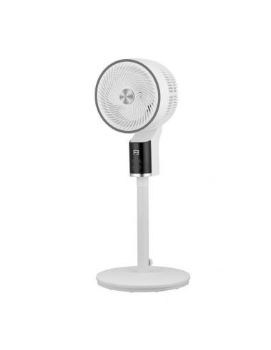Persian White/Chrome Standing Fan 50w 3vel Regx33x33cm Oscillating Display, Remote And Timer