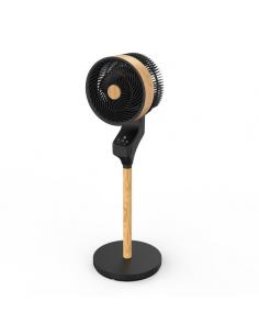 Byzantium Black/beech 50w 3speeds 95x30x30 oscillating foot fan, touch display, remote and timer