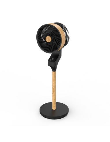 Byzantium Black/beech 50w 3speeds 95x30x30 oscillating foot fan, touch display, remote and timer