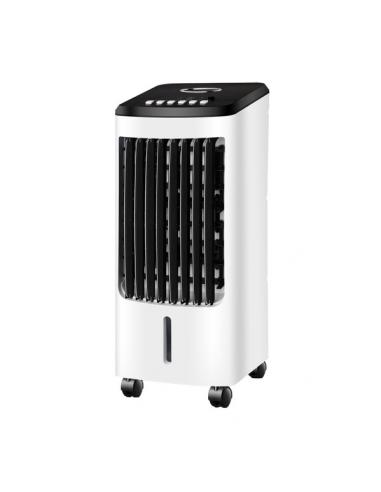 Climatizador Evaporativo Imperio Blanco/negro 80w 3vel 4litros Oscilante,c/acumulador De Frio,remoto Y Temporizador 57x26,5x23c