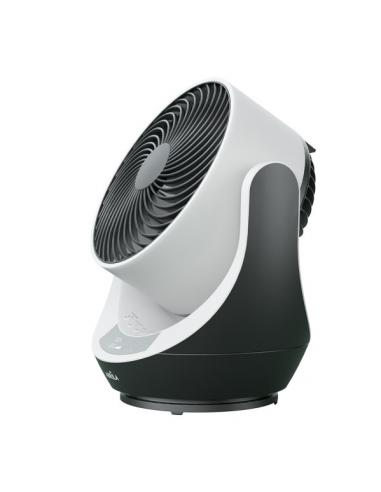 Ventilador Sobremesa Navia Negro/blanco 40w 4velocidades Orientable Rotatorio,remoto,temporizador Y Display