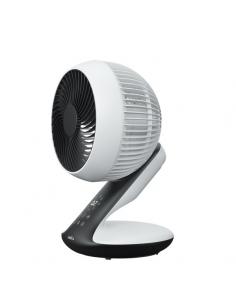 Ventilador Dc Sobremesa Miera Blanco/negro 20w 8vel Oscilacion 3d.remoto,temporizador 40,5x25,4x23,3cm