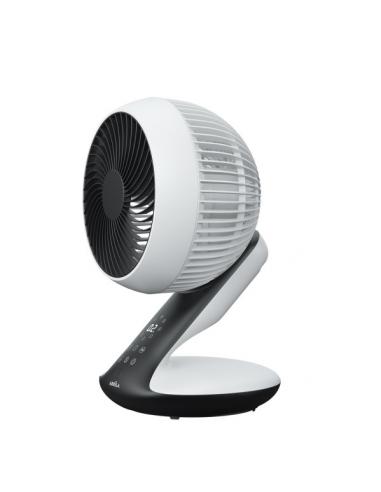 Ventilador Dc Sobremesa Miera Blanco/negro 20w 8vel Oscilacion 3d.remoto,temporizador 40,5x25,4x23,3cm