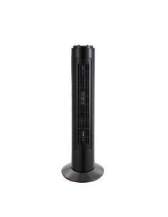 Black Cuckoo Tower Fan 3 speeds 50w Rotary Timer 78x22x22 Cm