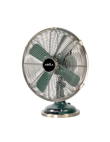 Ventilador Sobremesa Capitolio Oliva/cuero 37w 3velocidades 4asp Fijo Y Rotatorio 42x35x27cm