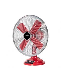 Capitolio Red/Chrome Desktop Fan 37w 3speeds 4asp Fixed And Rotating 42x35x27cm