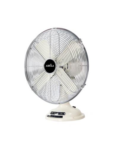 Ventilador Sobremesa Capitolio Crema/cromo 37w 3velocidades 4asp. Fijo Y Rotatorio 42x35x27cm