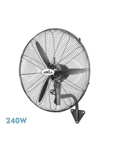 Fan Wall Indust.Borrasca Black 3speeds 240w 3 Fixed And Rotating Blades 80x71x30cm