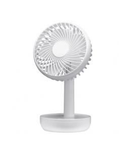 Wireless Desktop Mini Fan Lemosin White 5w 3speeds Rechargeable Power.usb Orientable 5asp 17x11x9cm Dc Motor