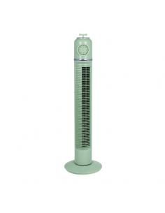 Ventilador Torre Huracan Verde 45w 3velocidades Temporizador  Fijo Y Rotatorio 75x22x22cm