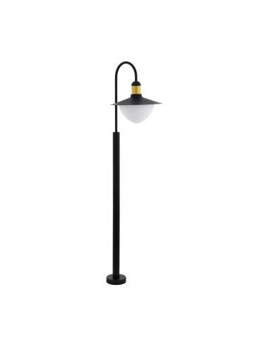 EGLO 97287 - SIRMIONE Beacon in black galvanized steel, gold and matte opal glass