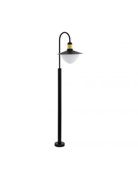 EGLO 97287 - SIRMIONE Beacon in black galvanized steel, gold and matte opal glass