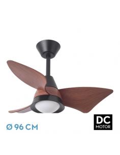 Fan Dc Jaguar 30w 3000lm Black/oak 96d 3blades 6vel 3000-4500-6500k Remote+reg.intensity+memory+timer