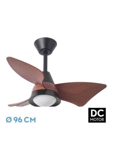 Fan Dc Jaguar 30w 3000lm Black/oak 96d 3blades 6vel 3000-4500-6500k Remote+reg.intensity+memory+timer