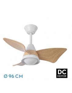 Fan Dc Jaguar 30w 3000lm White/beech 96d 3blades 6vel 3000-4500-6500k Remote+intensity+memory+timer