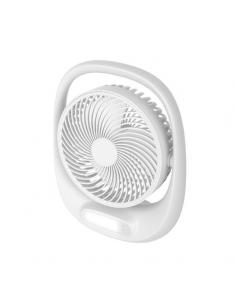 Fan Wireless Desktop Eagle White 5w 3vel Rechargeable with light, Alim.usb Orientable 180º 3asp 30x25x8 CM
