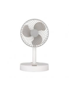 Jerico Wireless Dc Laptop Fan White/gray 5w 3vel Rechargeable, Alim.usb, Orientable 3blades Regx17x17cm